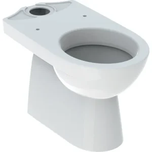 Geberit Selnova floor-standing WC for close-coupled exposed cistern, washdown, vertical outlet, semi-shrouded